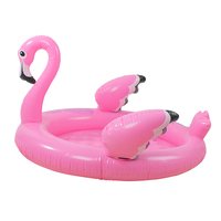 Piscine gonflable rose flamant rose pour enfants, en PVC durable, piscine gonflable pour tout-petits avec fond à bulles douces, pour l'extérieur