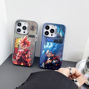 2023 thiết kế mới phim hoạt hình con số Goku mạ điện máy ảnh bảo vệ trường hợp mát IMD bìa màu bạc cho Iphone 14 Pro Max OPP Túi - Product Image 1