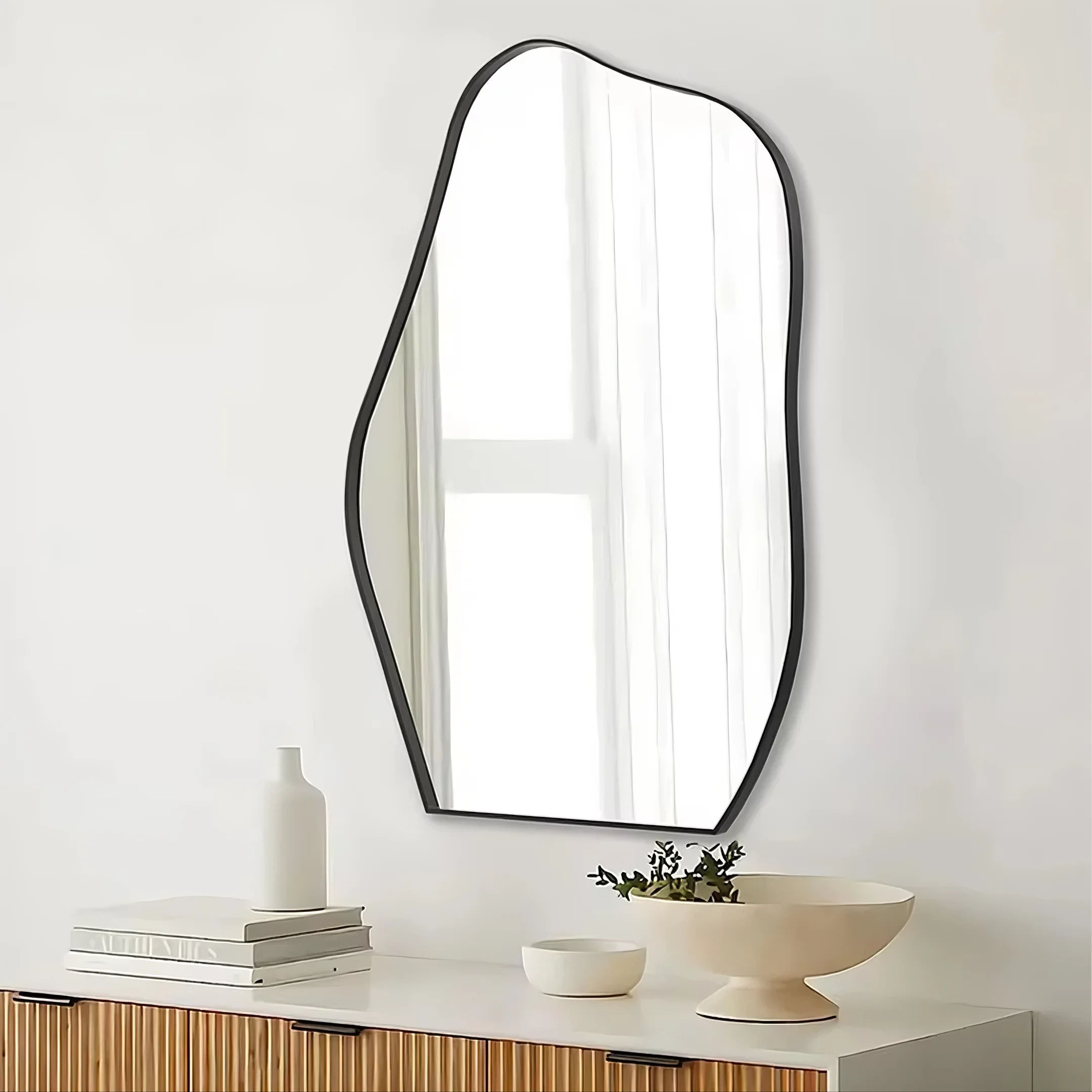 Black+simple bathroom mirror 2