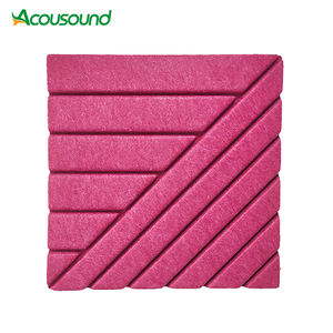 Venta al por mayor DIY diferentes formas <span class=keywords><strong>pintura</strong></span> 100% PET absorción de sonido paneles acústicos 3D paneles de pared acústicos a prueba de sonido - Product Image 3