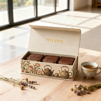 Caja de Embalaje de Papel Rígido Ecológica Hecha a Medida con Logotipo en Relieve y Cierre Magnético para Té, Hierbas, Café y Whisky