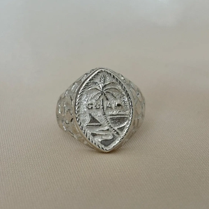 <strong>Men</strong> <strong>s</strong> Guam Seal <strong>Signet</strong> <strong>Ring</strong> 316L Stainless Steel Waterproof Rustproof Fashion Accessory - Product Image 1
