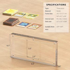 <span class=keywords><strong>Acrylic</strong></span> giao dịch thẻ hiển thị trường hợp, thẻ trong suốt hiển thị rõ ràng thẻ đứng, 35pt <span class=keywords><strong>Acrylic</strong></span> TCG ba thẻ khung - Product Image 4