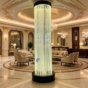 Large Size Acrylic LED Water Bubble Wall Custom Lobby Pillar Decoration Solution - Product Image 3