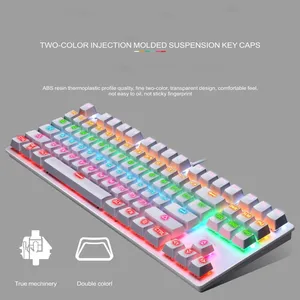 RGB durchscheinende mechanische Gaming-Tastatur Teclado 60% blau Spanisch Sprache Mini benutzer definierte PC RGB mechanische Tastaturen