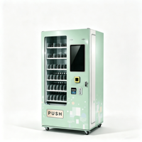 Distributeur automatique commercial intelligent de snacks et boissons réfrigérés, distributeur automatique en libre-service, combo commercial, paiement par carte de crédit