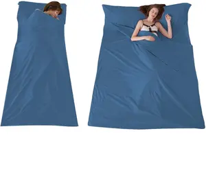 Xách tay siêu nhẹ cắm trại lụa túi ngủ lót đi du lịch Tấm ngủ Polyester Túi ngủ lót