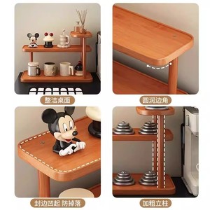 Wooden Multi Tier Desk <b>Organizer</b> 3 Layers Cup Holder <b>For</b> Office And Dining Table Storage Rack - Product Image 4