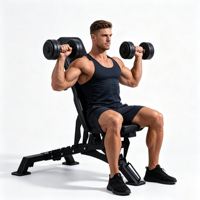 Banc de musculation pliable en acier robuste pour presse pectorale et haltères