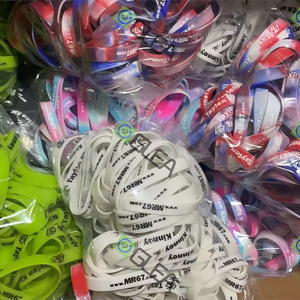 Nouveaux bracelets promotionnels pour entreprises avec logo, bracelet en silicone personnalisé, bracelet en caoutchouc noir, bleu, rouge - Product Image 1