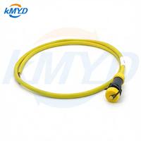 Connecteur mâle en laiton jaune à 4 broches SP13 avec capuchon de protection, étanche IP68, pour assemblage de câbles dans les applications aérospatiales et électriques