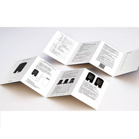 Folleto de folleto plegable de doble cara A precio de fábrica, impresión personalizada, papel de 4 pliegues, folleto de impresión de maqueta DL