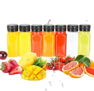 Mini Juice Bottles Containers for Beverages Smoothies Milk and Ginger