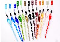 Stylo à plume en verre artisanal de haute qualité, style vintage, personnalisé, pour la calligraphie, l'écriture et le dessin, coffret cadeau pour les fêtes