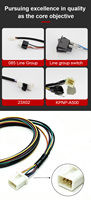 Arnés de cableado para automóvil Beixing A00013 con múltiples pines, cables de cobre codificados por colores, conector abierto con terminales de tuercas