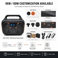 Station d'alimentation solaire portable 300W 192Wh avec batterie LiFePO4 et entrée pour panneau solaire 18V pour karaoké en extérieur, charge DC 12V