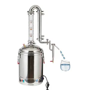 Destilador eléctrico de alcohol para el hogar, elaborador de licor de brandy de acero inoxidable, 50L