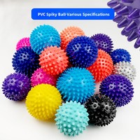 Ballon de massage à picots en PVC pour acupression, ballon de yoga à picots pour fascia, fitness des pieds et des muscles, diamètre 6,8 cm, poids 70 g