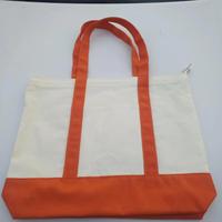 2024 nouveau Design Eco grande poignée en cuir personnalisé imprimé grand coton toile sac fourre-tout fermeture éclair avec Logo personnalisé