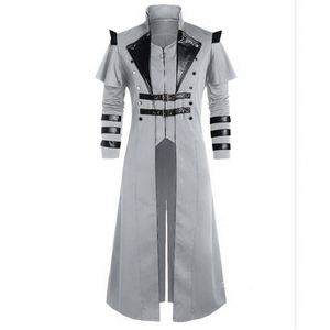 MS Medieval Anime Cosplay Costumes <b>Men's</b> Clothing Vintage Black Long Jacket <b>Gothic</b> Steampunk Punk Trench Noble Knight <b>Clothes</b> - Product Image 4