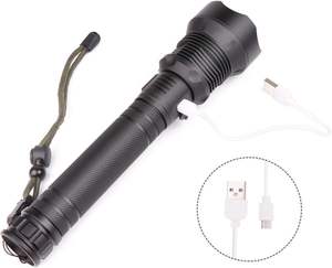 Linterna LED Táctica de Aluminio Recargable por USB, Potente, 10W, 10000 Lúmenes, 5 Modos, Impermeable IPX67, para Camping y Actividades al Aire Libre, Venta al Por Mayor - Product Image 5