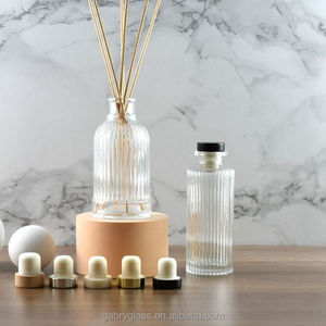 100ml Glass Perfume Bottle <strong>Diffuser</strong> Glass Bottle <strong>Black</strong> <strong>Reeds</strong> With Silver Cork - Product Image 6
