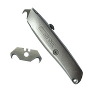 Couteau utilitaire rétractable avec 5 lames SK5 couteau robuste en aluminium Durable