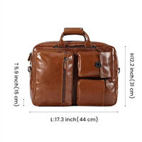 Sacs à main en cuir véritable de luxe personnalisés, mallette portable à fermeture éclair pour le bureau, les voyages d'affaires, les trajets quotidiens, sac à dos
