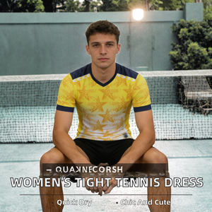 Maillot de football jaune pour homme à col en V, manches courtes, imprimé par sublimation, en polyester anti-humidité, vêtement de sport coupe classique - Product Image 2
