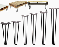 Pieds de table basse en fer thermolaqué, pieds en acier durables