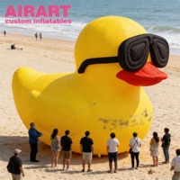 Canard gonflable géant pour les décorations de vacances en intérieur et en extérieur