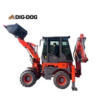 Penjualan Langsung Pabrik Traktor Kecil 3500KG Dengan Loader dan Backhoe Loader Hidrolik Mini Backhoe