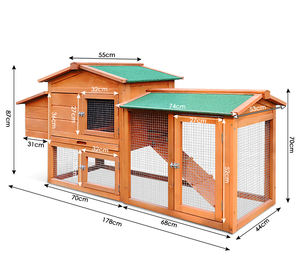 Fournitures écologiques pour animaux de compagnie équipement de ferme en bois pour volaille poulailler <span class=keywords><strong>cage</strong></span> à lapin clapier <span class=keywords><strong>cage</strong></span> à vendre - Product Image 4