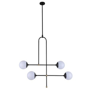 Lámpara Colgante LED de Metal con Globo de Chispas y Acrílico para Recepción de Hotel, Área Pública y Salón, Estilo Sea Scheme Choice de Comfort Inn - Product Image 2