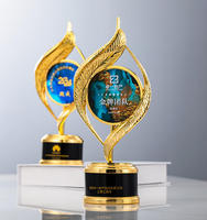 Trophée personnalisé en cristal, trophée d'honneur, gravure de logo personnalisée pour entreprise, souvenir d'entreprise, cérémonie de remise des prix