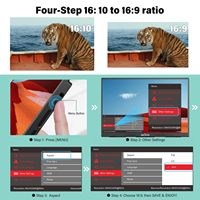 Écran portable IPS de 16 pouces 2560X1600 HDR avec réglage de l'inclinaison, filtre anti-lumière bleue pour le divertissement et les jeux