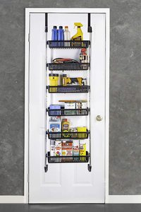 Moderno sei ripiani sopra la porta scarpe varie appeso bagno organizzatore doccia Rack ripiano con gancio - Product Image 4