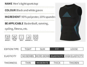 Herren Tank Compression T-Shirt Schnellt rockn endes Fitness Shirt Basis schicht Basketball Weste Sport Gym Running Top Outdoor Sportswear - Product Image 6
