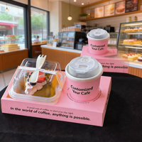 Boîtes d'emballage personnalisées en papier de qualité alimentaire pour sandwichs, gâteaux, cafés, boulangeries, hôtels, cadeaux de mariage, écologiques