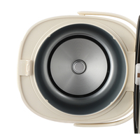 Cuisinière à riz multifonctionnelle électrique portable avec minuterie numérique, revêtement antiadhésif, cuve intérieure en alliage, cuisson rapide, 4L