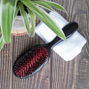 Brush Hair Gloway 10MOQ 3 Specifications Barber Salon Professional Black Boar Nylon Curly Cushion Hairbrushes Brush For Hair Extensions