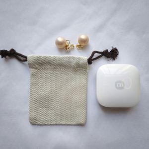 Mini Herringbone Cotton <b>Envelope</b> Bag Elegant Jewelry <b>Gift</b> Pouch for Earrings, Bracelets & Personalized Present Wrapping - Product Image 3