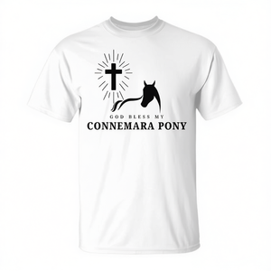 T-shirt God Bless My Connemara Pony pour les amoureux des chevaux - Product Image 3