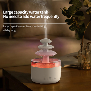 Sommeil Relaxant Humeur Goutte D'eau Son 7 Couleurs Lumières 500ml <span class=keywords><strong>Pluie</strong></span> Nuage Humidificateur Aromathérapie Diffuseurs Avec Télécommande - Product Image 5