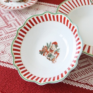 <span class=keywords><strong>Assiette</strong></span> en céramique Lelyi motif ours mignon, série Noël, pour la maison et la restauration, vente en gros, cadeaux de Noël - Product Image 5