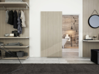 Système de porte coulissante invisible à montage mural dissimulé pour intérieur, à fermeture douce, en gros