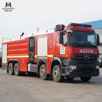 Camión de Bomberos HEAVSTY 8x4 Automático Diésel Nuevo con Tanque de Espuma de Agua de Alta Capacidad 578HP