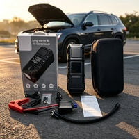 Démarreur de voiture portable 4000A avec double pompe à air et compresseur pour gonflage de pneus de camion