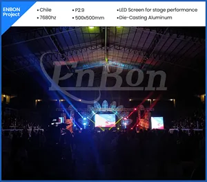 ENBON 3x5 LED 비디오 벽 실내 야외 교회 행사 LED 디스플레이 P2.6 P2.9 P3.9 500mm X 500mm LED 스크린 콘서트