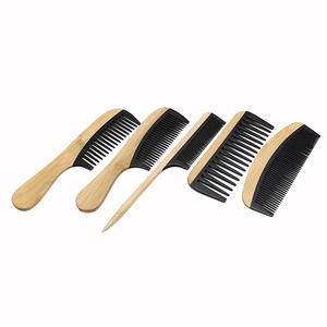 Peine suave de madera Natural para masaje del cuero cabelludo, peine de madera de bambú antienredos, cepillo de pelo estático, herramienta de salón - Product Image 1